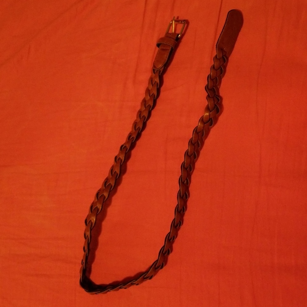 Light brown, braided belt